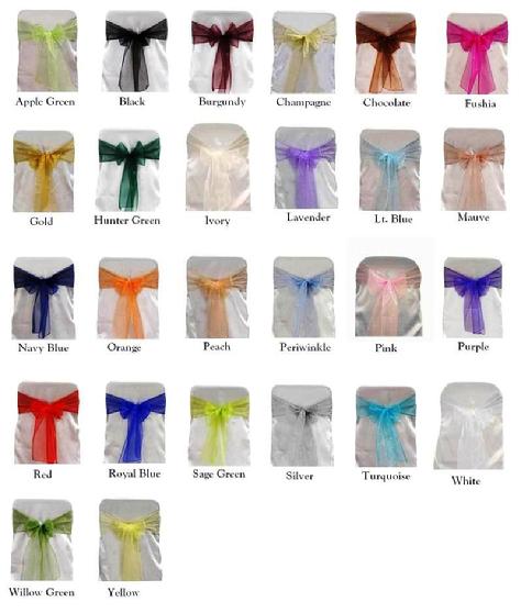 Chair Cover Color Sash Organza